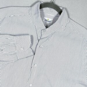 Giannetto Portofino Shirt Mens XL Blue Pinstripe Long Sleeve Button Up Italy